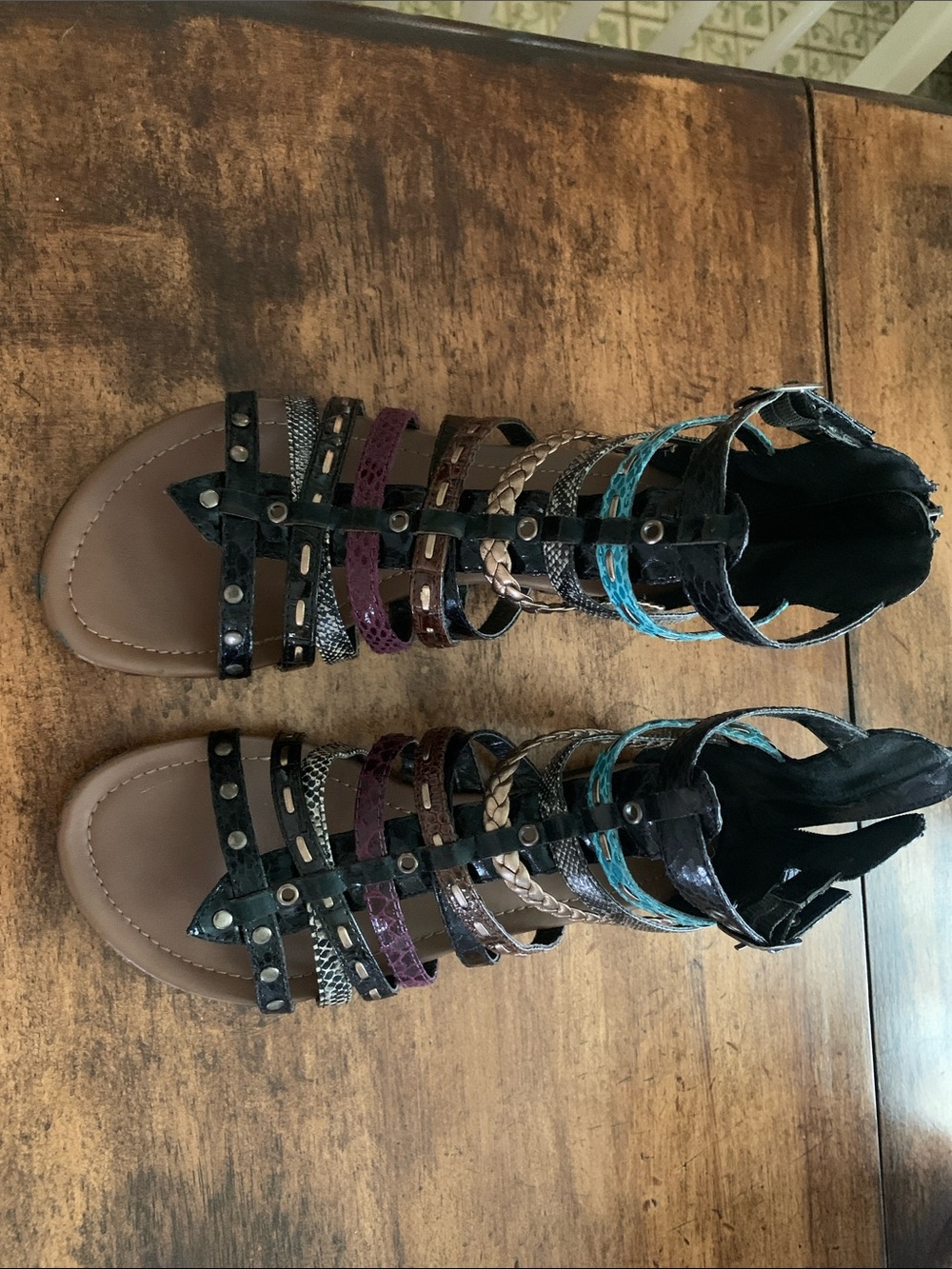 Classified Multi-Color Strappy Gladiator Sandals